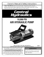 Preview for 1 page of Central Hydraulics 58047 Owner'S Manual & Safety Instructions