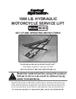 Preview for 1 page of Central Hydraulics 66305 Set Up And Operating Instructions Manual