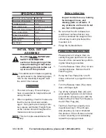 Preview for 7 page of Central Hydraulics 66305 Set Up And Operating Instructions Manual