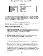 Предварительный просмотр 2 страницы Central Machinery 03135 Assembly And Operating Instructions Manual