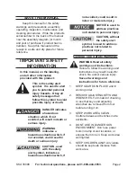 Preview for 2 page of Central Machinery 35098 Operating Instructions Manual