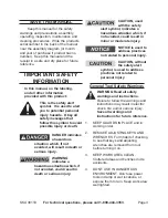 Preview for 3 page of Central Machinery 38119 Set Up And Operating Instructions Manual