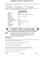 Предварительный просмотр 2 страницы Central Machinery 42289 Assembly & Operating Instructions