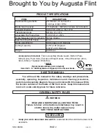 Preview for 2 page of Central Machinery 45804 Assembly And Operating Information