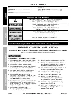 Preview for 2 page of Central Machinery 61790 Owner'S Manual & Safety Instructions