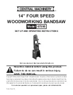 Preview for 1 page of Central Machinery 67595 Set Up And Operating Instructions Manual