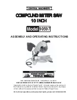 Preview for 1 page of Central Machinery 90597 Assembly And Operating Instructions Manual