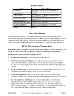 Предварительный просмотр 2 страницы Central Machinery 92066 Assembly And Operating Instructions