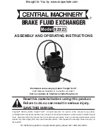 Central Machinery 92923 Assembly And Operating Instructions Manual preview