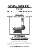 Central Machinery 93507 Assembly And Operating Instructions Manual preview