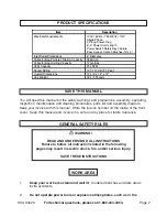 Preview for 2 page of Central Machinery 94029 Assembly And Operating Instructions Manual