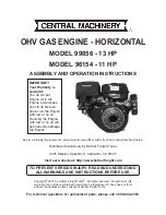 Central Machinery 96154 Assembly And Operation Instructions Manual preview