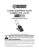 Предварительный просмотр 1 страницы Central Machinery 96318 Operating Instructions Manual