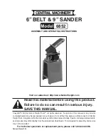 Central Machinery Central Machinery 6" Belt & 9" Sander 6852 Assembly And Operating Instructions Manual preview