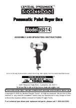 Предварительный просмотр 1 страницы Central Pneumatic Professional 95314 Assembly And Operating Instructions Manual