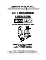 Preview for 1 page of Central Pneumatic 34202 Assembly And Operating Instructions Manual