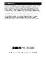 Preview for 20 page of Central Pneumatic 61693 Owner'S Manual & Safety Instructions