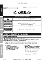 Предварительный просмотр 2 страницы Central Pneumatic 68247 Owner'S Manual & Safety Instructions