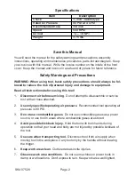 Preview for 2 page of Central Pneumatic 7528 Assembly And Operating Instructions Manual