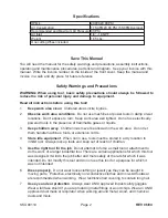 Preview for 2 page of Central Pneumatic 90114 Assembly And Operating Instructions Manual