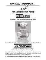 Preview for 1 page of Central Pneumatic 93785 Assembly And Operating Instructions Manual