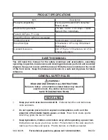 Preview for 2 page of Central Pneumatic 94275 Installation And Operating Instructions Manual