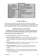 Preview for 2 page of Central Pneumatic 95504 Assembly And Operating Instructions Manual