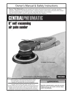 Предварительный просмотр 1 страницы Central Pneumatic 98895 Owner'S Manual & Safety Instructions