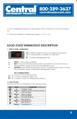 Preview for 9 page of CENTRAL RESTAURANT PRODUCTS 69K-031HC Instruction Manual