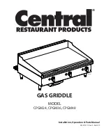 CENTRAL RESTAURANT PRODUCTS CPGM24 Installation, Operation & Parts Manual preview