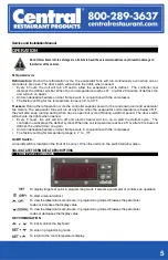 Preview for 5 page of CENTRAL 69K-060 Manual