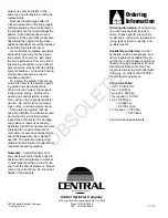 Preview for 4 page of CENTRAL Omega C-1A Manual