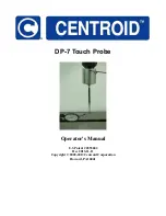 Centroid DP-7 Operator'S Manual preview