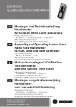 Centronic SunWindControl SWC442-II Assembly And Operating Instructions Manual preview