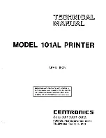 Предварительный просмотр 3 страницы Centronics 101AL Technical Manual