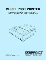 Preview for 1 page of Centronics 730-1 Owner'S Manual