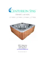 Centurion Spas CT 10000 Owner'S Manual preview
