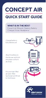 Centurion CONCEPT AIR Quick Start Manual preview