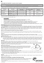 Preview for 6 page of Centurion ConceptAir User Instructions