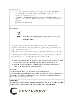 Предварительный просмотр 5 страницы Centurion PN120 Instruction Manual