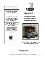 Предварительный просмотр 1 страницы Century Heating BANFF HES80 Installation Instructions And Homeowner'S Manual