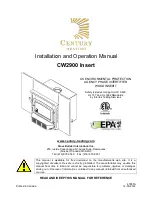 Preview for 1 page of Century Heating CW2900 Installation And Operation Manual