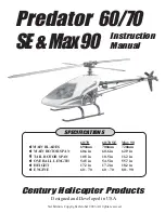 Century Helicopter Products Predator 60/70 SE Instruction Manual preview