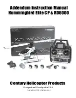 Preview for 1 page of Century Helicopter Products RD6000 Instruction Manual