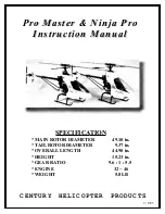 Preview for 1 page of CENTURY PRODUCTS Ninja Pro Instruction Manual