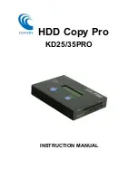 Preview for 1 page of Century HDD Copy Pro KD25/35PRO Instruction Manual