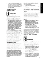 Preview for 9 page of Century OM-117071002 Operator'S Manual