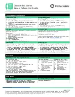 Preview for 2 page of CenturyLink Cisco 68 Series Quick Reference Manual