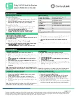 CenturyLink Poly VVX 35x Series Quick Reference Manual preview