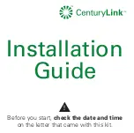 CenturyLink Technicolor C2000T Installation Manual предпросмотр